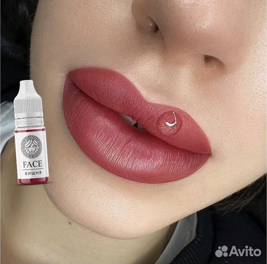 Пигмент для татуажа, пм губ face вишня