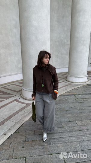 Кардиган шерстяной с воланами