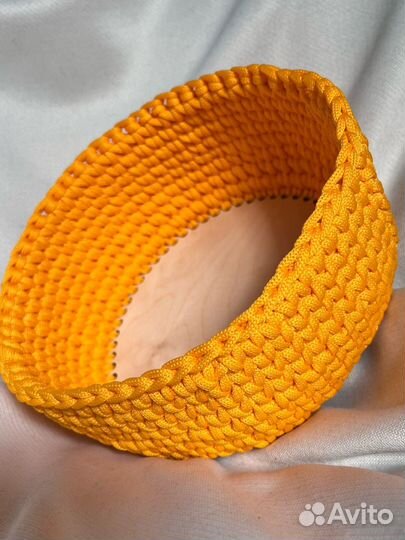 Вязаные корзинки ручной работы