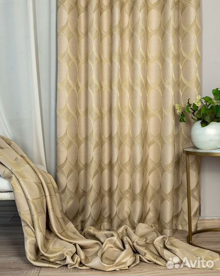 Комплект портьер жаккард Альба шторы занавески