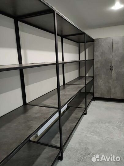 Стеллажи для прачечной. Шкафы в стиле лофт