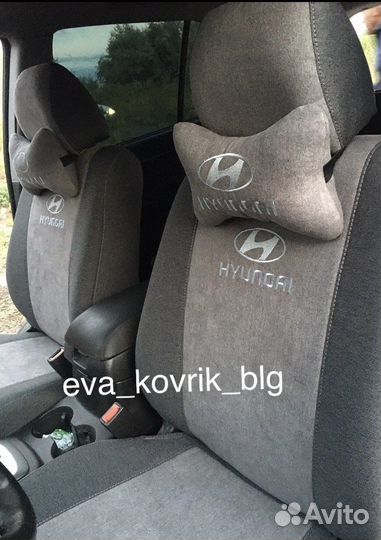 Подушка на подголовник с вышивкой логотипа