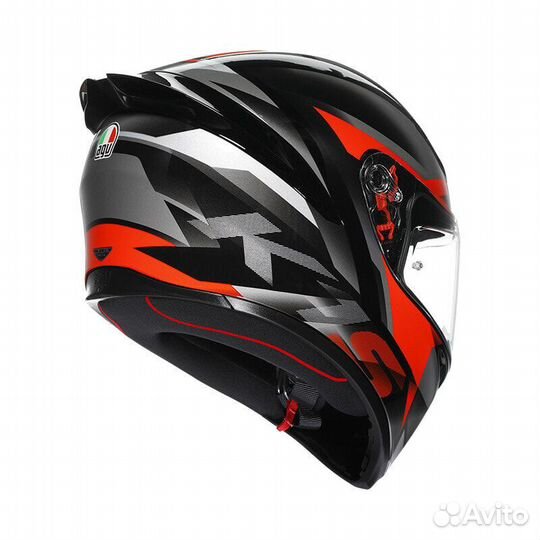 Agv K1 S E2206 Fastlap Мотошлем Black Grey Red Красный