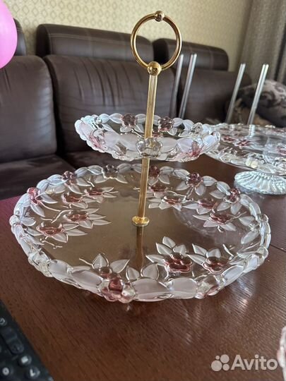 Walther glas Германия с цветами посуда