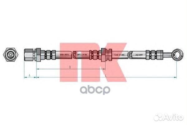Шланг тормозной chevrolet lacetti 05/daewoo NU