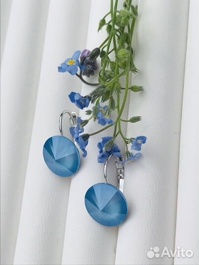Серьги с кристалами swarovski