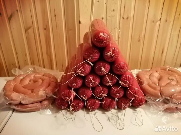 Домашняя колбаса, казылык,конина копченая