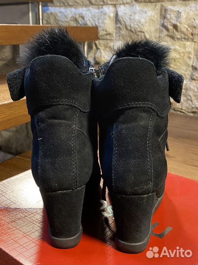 Ботинки зимние из натуральной замши