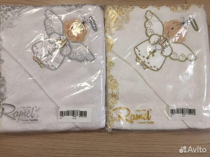 Детское полотенце-уголок с капюшоном