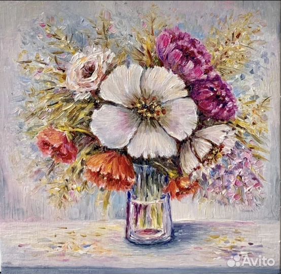 Картины маслом цветы