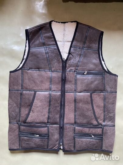 Безрукавки из овчины, кожаные, Махачкала