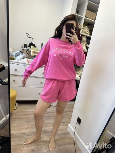 Свитшот и шорты erist розовый