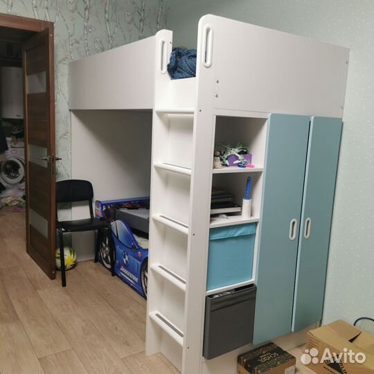 Кровать чердак IKEA со столом