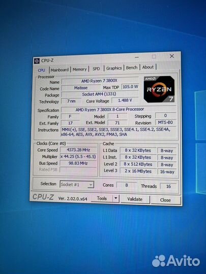 AMD Ryzen 7 3800X 8/16 Matisse