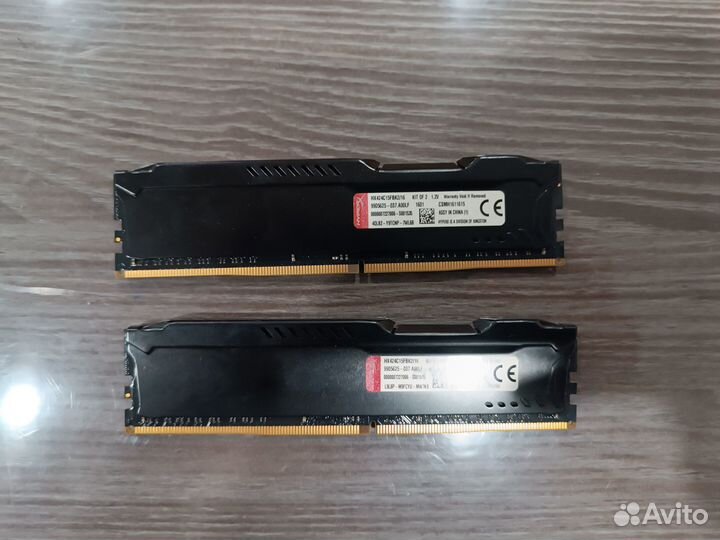 Kingston HyperX Fury Black 2400MHz 2*8Gb гарантия