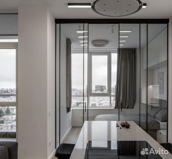 Перегородки раздвижные стеклянные