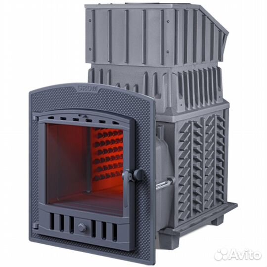 Печь дровяная чугунная Гефест Гром 30П(2) Универс