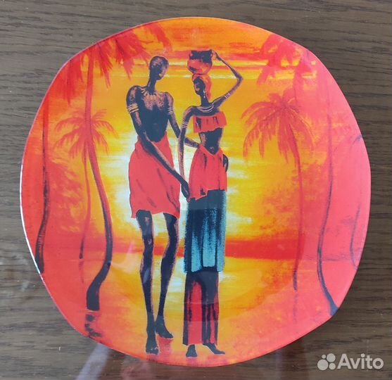 Тарелки стеклянные Zibo «Golden sailing light»