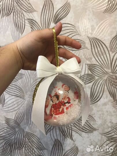 Ёлочный шар с фотографией