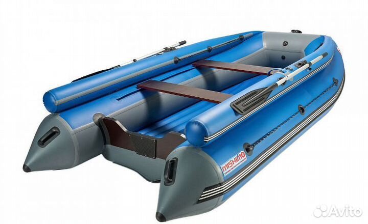 Лодка mishimo family lite 370 сине-серый