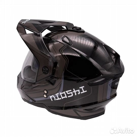 Шлем kioshi Fighter 802 мотард с очками