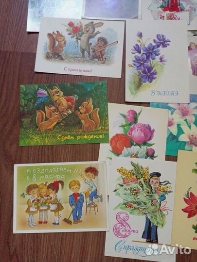 Открытки советские СССР. 8 марта. Зарубин и другие