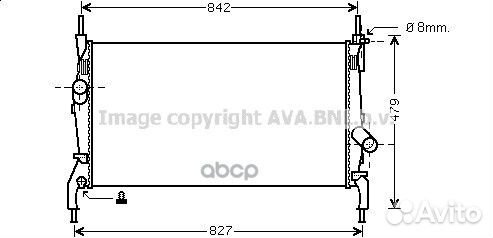 FDA2405 Радиатор ford transit 2.3/2.2D/2.4D +A