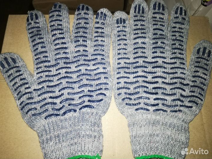 Перчатки х/б с пвх