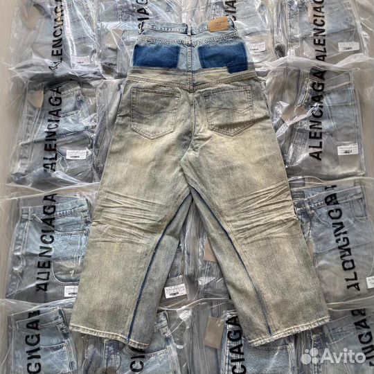 Джинсы Balenciaga 25SS double waist