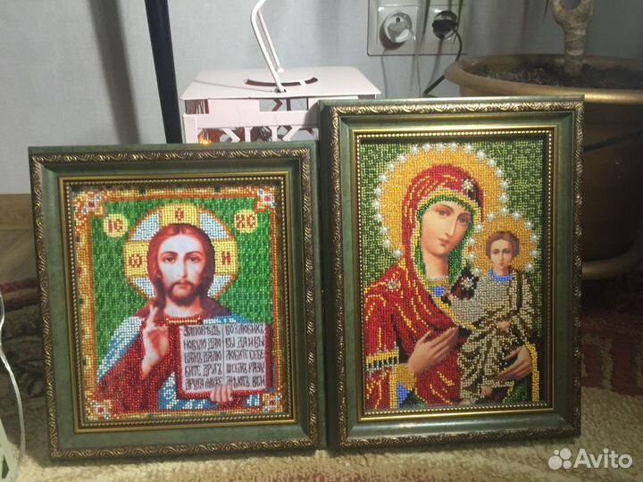 Иконы из бисера,Картины масло на холсте