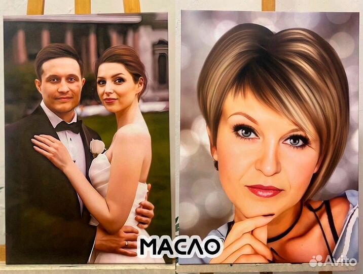 Портрет на холсте по фото на заказ Химки