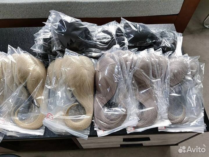 Накладка из натуральных волос на теменную зону