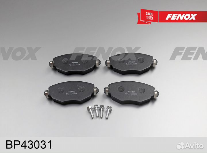 Колодки тормозные передние к-кт fenox BP43031
