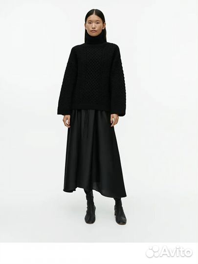 Юбка черная сатиновая Arket p.34,36,38,40,42