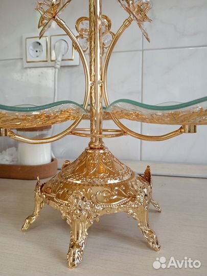 Ваза на ножке конфетница фруктовница