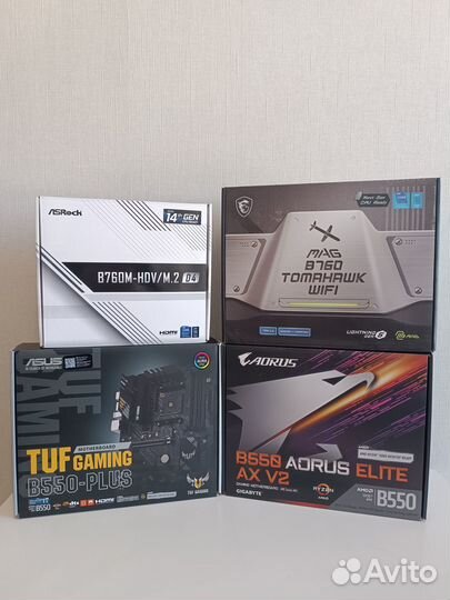 Комплект asus/msi/asrock B550/B760 AM4/LGA1700