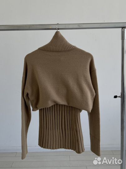 Костюм утепленный с юбкой