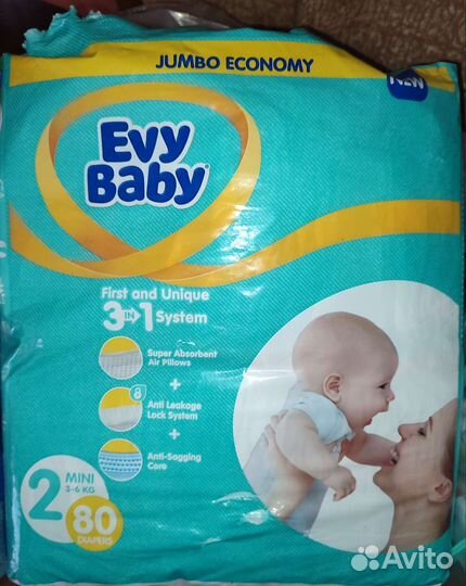Подгузники Evy Baby 2