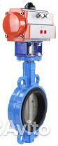 Затвор дисковый поворотный DN.ru GGG50-GGG40-epdm Ду80 Ру16, с пневмоприводом DN.ru SA-083-10 с возв