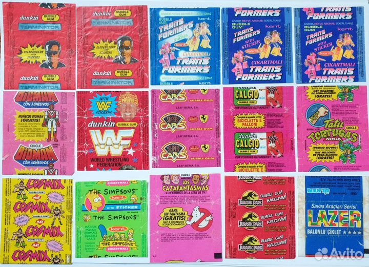 Вкладыш обёртка от жвачки 90х