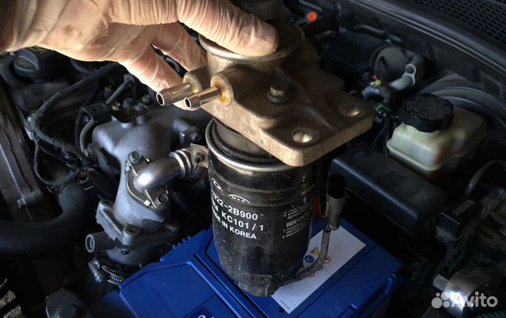 Замена топливного фильтра Kia Sportage II 2004-08