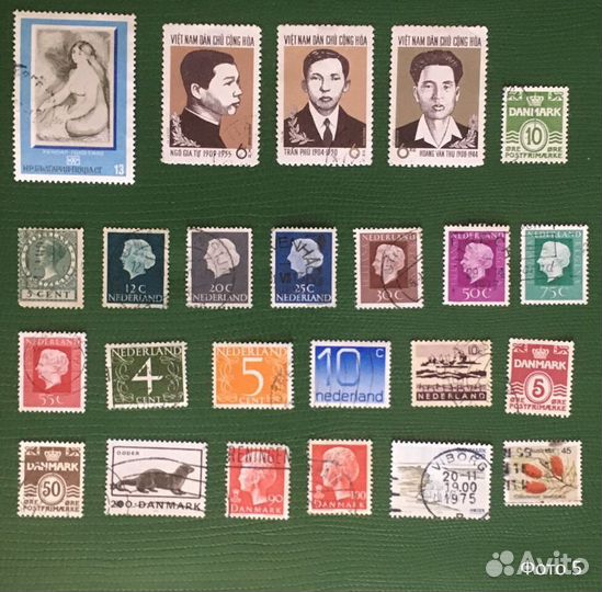 Марки зарубежные разных стран. Гашеные