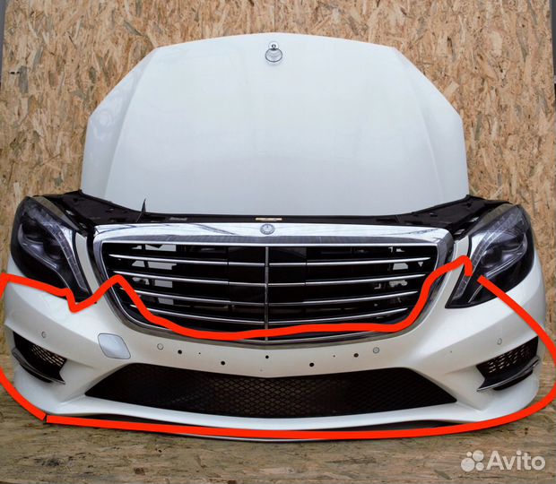 Передний бампер S222 дорест 2015