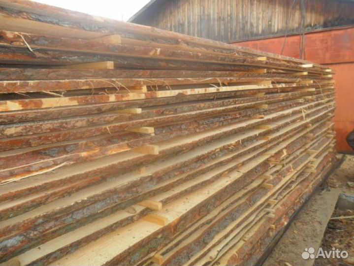 Доска необрезная, толщ. 25 мм, длина 6,0 м, сосна