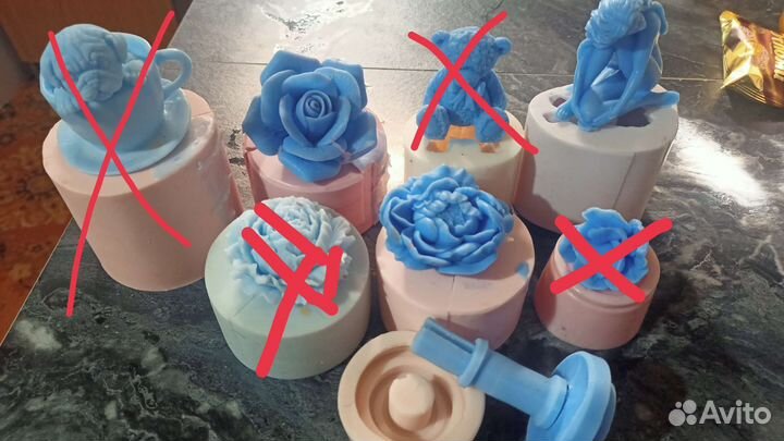 Набор форм для мыла из силикона и пластика
