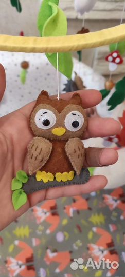 Музыкальный мобиль на кроватку из фетра