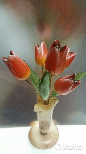 Букет тюльпаны из камня