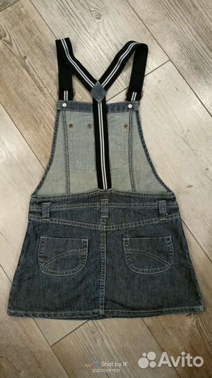 Джинсовый сарафан для девочки 122-128