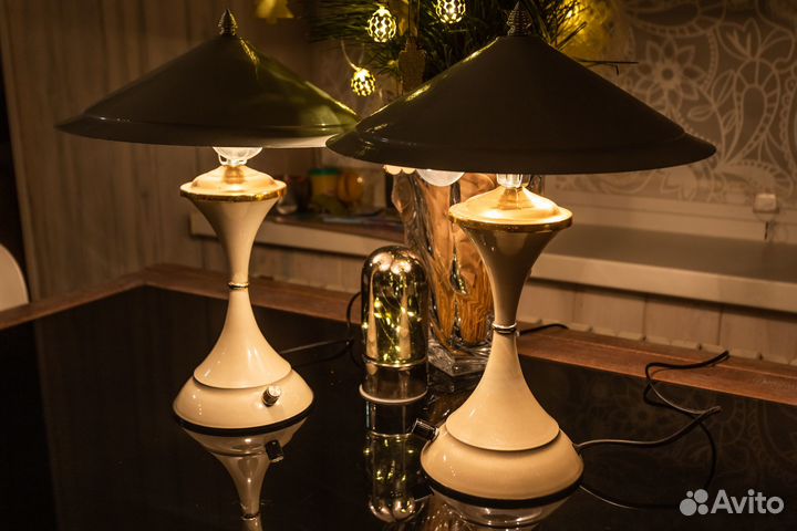 Винтажная настольная лампа с диммером