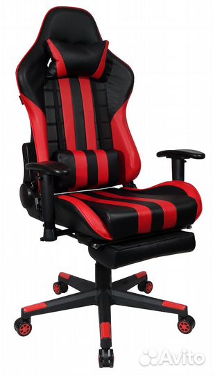 Игровое кресло Raybe K-5960 красное, подс. для ног